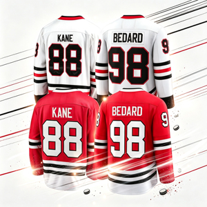 Maillots de hockey cousus pour hommes 98 Connor Bedard 88 Patrick Kane S-3XL - Product Image 1