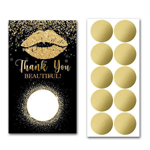 บัตรเกมแต่งงานวันเกิดริมฝีปากทองขอบคุณใบรับรองของขวัญเปล่าใบขูดบัตรวาชเชอร์สําหรับธุรกิจขนาดเล็ก - Product Image 4