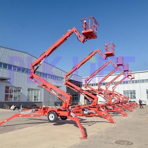 Plataforma Elevadora Articulada Remolcable Montada en Remolque, Elevador Hidráulico Tipo Cesta para Mantenimiento en Exteriores - Product Image 6