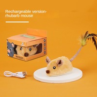 Jouet interactif et mobile pour animaux de compagnie, lapin en peluche électrique à induction, simulation de souris, chat auto-amusant, soulagement de l'ennui, chien