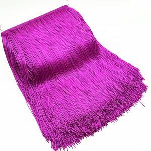 20CMポリエステルトリムタッセルフリンジ10ヤードロングワンロールファブリックフリンジダンススカートドレス用 - Product Image 4