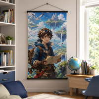 Bannière Murale Suspendue Imprimée en Couleur, Ignifuge, aux Couleurs Vives, pour Convention Anime