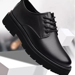 Spring Big-Toe Business Casual <b>Shoes</b> with Lace-Up <b>Soft</b> <b>Soles</b> and Non-Slip Design <b>SHOES</b> Men's Formal Black Leather Loafers - Product Image 4