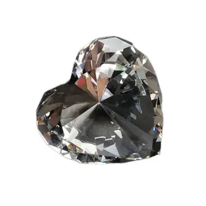 GD016 تسلق واضح القلب شكل الماس ثقالة الورق هدايا تذكارية