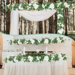 Vente en gros de fleurs artificielles, accessoires de guirlande de verdure, tiges de ruscus luxuriantes, bouquets de mariage à faire soi-même, fleurs artificielles de haute qualité - Product Image 6