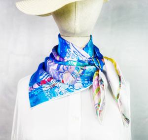 90*90 cm 스퀘어 숙녀 디자이너 스카프 스타일 여성 실크 새틴 스카프 대량 - Product Image 4