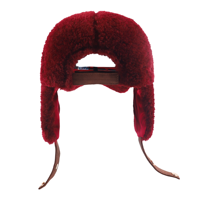 Gorro de Piel de Cordero Personalizado con Visera de Cuero PU, Gorro de Invierno para Clima Frío con Protección para las Orejas, Gorro de Soldado para Unisex, Venta al por Mayor