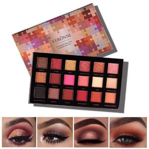 VERONNI Palette Ombretti 18 Colori Oro Rosa Finitura Opaca Impermeabile Edizione Desert Mashed Potato Mermaid Queen Golden Makeup - Product Image 2