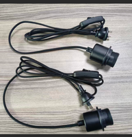 Kit de cordon pour lampe suspendue en textile avec interrupteur marche/arrêt, AC 165-265V, support d'ampoule fileté E27 et prise AU