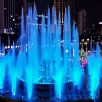 Fuente de Agua con Luces LED de Colores y Música, de Acero Inoxidable 304 para Exteriores, Ideal para Jardines, Parques, Ríos y Lagos