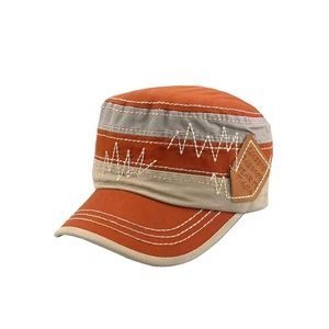 New Splicing <b>Flat</b>-top <b>Hat</b> with Ethnic Vintage Style Leather Label Fashionable Versatile Men's Women's Outdoor Sports Leisure <b>Hat</b> - Product Image 1