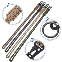 Cordon de cou en paracorde robuste tressé, sangle porte-sifflet et porte-clés pour téléphone, activités de plein air - Vente en gros usine