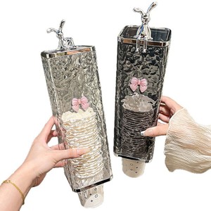 Caja de almacenamiento de vasos desechables para montar en la pared, con diseño de glaciar, sin necesidad de taladrar, con un diseño elegante y tapa sencilla. - Product Image 5