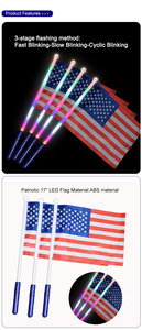 Bandiere Luminose Portatili del Giorno dell'Indipendenza Americana, Personalizzate, in Poliestere, Marca Ishine, per Esterni - Product Image 5
