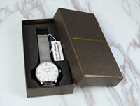 Montre mécanique de luxe pour homme, nouvelle collection, petite, à remontage manuel, réserve de marche, 41 mm, bracelet maille milanaise, acier inoxydable doré, par les fabricants de montres de Guangzhou