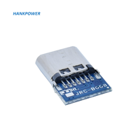 Attelle de type c 14P avec connecteur femelle USB C de données de charge PCB 4 cœurs