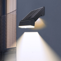 Vente flash : Lumière murale solaire LED tout-en-un en polycarbonate carré, 8W, 1200LM, avec détecteur de mouvement, IP65, pour extérieur