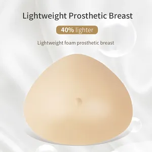 Dreieckige Form Silikon prothese Leicht gewicht Rückseite Tief konkav für Brustkrebs Frauen Mastektomie 100-400 gr/teil