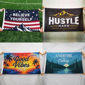 Impression de logo, bannière publicitaire promotionnelle pour entreprise, événement, extérieur, 3x5 pieds, 90*150 cm, drapeau mural personnalisé - Product Image 2