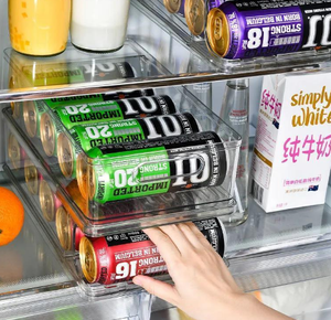 Organisateur de canette de Soda à roulement automatique pour réfrigérateur, congélateur, support de stockage, distributeur de boissons, récipient en plastique transparent - Product Image 3