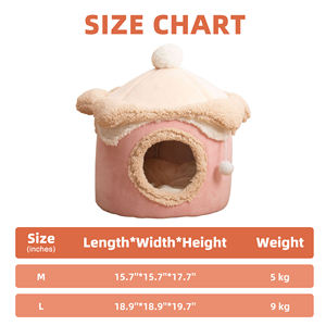 Cama para Mascotas Cómoda, Linda, Suave, Afelpada, Cálida, Tipo Cueva, con Espacio Interior para Gatos y Perros Pequeños - Versión de Invierno - Product Image 6