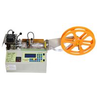 Máquina de corte de cinta de nailon/poliéster de alta precisión con motor eléctrico accionado por engranajes y control PLC automático