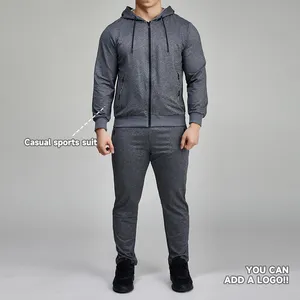 Luckpanther Fitness Ropa Deportes Sweatsuit Chándal Cremallera Chaqueta con capucha y ocio Pantalones para correr Conjuntos de dos piezas