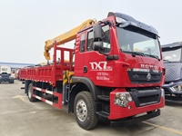 Grue de levage hydraulique montée sur camion à flèche droite 4x2 pour l'entretien routier