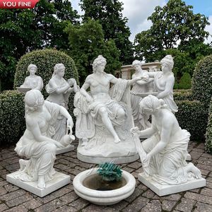 Statue di <span class=keywords><strong>Apollo</strong></span> che si lava in marmo a grandezza naturale YOUFINE per decorazioni di ville ed estate - Product Image 2