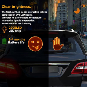 YD nouveau modèle jaune 3030 SMD LED affichage lumière créatif sourire/signe de colère 12V 18W pour l'éclairage intérieur automatique - Product Image 5