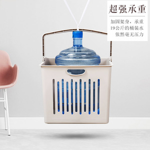 Laundry Basket Rectangle Light Gray Khaki Coffee Bathroom Standing Type Clothing Organizer Strong Load Bearing 19kg Water - Product Image 1
