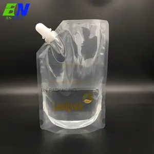 Drink Bag Eco Liquid Packing Plain Plastic Drink Pouch Beverage Packaging Spout Bag