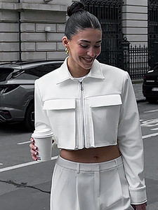 Camisa Holgada de Manga Larga para Mujer, Estilo Vintage, Informal, Combinable con Todo, Tejido de Punto, 100% Poliéster, Ropa de Trabajo de Oficina, Moda Primavera - Product Image 4