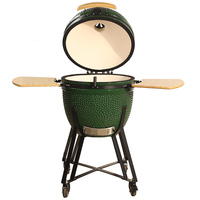 Barbecue au charbon de bois en céramique professionnel Green EGG KAMADO 23,5 pouces XXL, grand modèle, pour extérieur, cuisine, fumoir en céramique Kamado