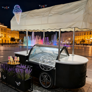 Chariot mobile de vente de boissons et de glaces ZZKNOWN KN-ANBE avec refroidissement par air <span class=keywords><strong>sur</strong></span> roues - Product Image 1