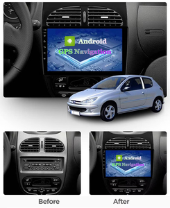Autoradio <span class=keywords><strong>Peugeot</strong></span> <span class=keywords><strong>206</strong></span> 2000-2016 4G+64G, écran 9 pouces QLED, Android 12, lecteur GPS avec navigation, 4G LTE, DSP, Carplay - Product Image 2