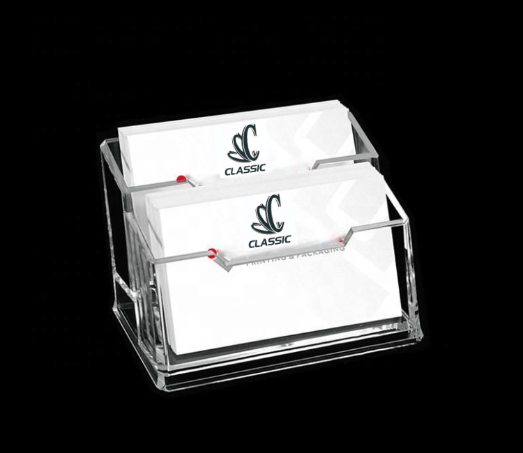 Большая емкость многослойный дизайн портативный прозрачный акриловый держатель для визиток