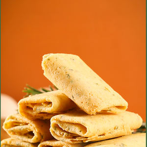 Kue Wafer Renyah Tradisional Cina Rasa Rumput Laut Gaya Makau Gulungan Telur Phoenix Roll Cookies Camilan Sehat dalam Kotak - Product Image 4