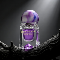 Mini flacon de parfum de luxe 15 ml en verre carré vide, flacon vaporisateur inspiré du volcan, base épaisse, bouchon en résine, logo personnalisé
