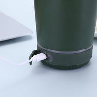 Mug à bière brésilien 16 oz avec haut-parleur Bluetooth et ouvre-bouteille, tasse thermos en acier inoxydable 304, bouteille à café musicale Bluetooth