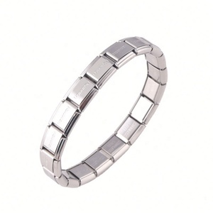 Pulsera Italiana para Hombre, con Logotipo Personalizado, Acero Inoxidable 304, Diamantes y Perlas, Acabado Pulido, en Oferta - Product Image 3