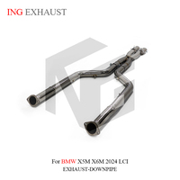 Système d'échappement de voiture en acier inoxydable ING New Factory, tuyau intermédiaire pour BMW X5M X6M 2024 LCI avec pièces de performance automobile de haute qualité