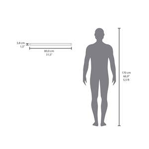 DB Ecco 31,5 \ "Estantes flotantes anchos Juego de 2 para decoración de pared Dormitorio Baño Almacenamiento Exhibición de libros - Product Image 4