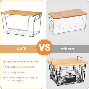 Stackable Transparent Chest <strong>Container</strong> Kitchen Laundry Organizer for Onion Potato <strong>Fruit</strong> - Product Image 5