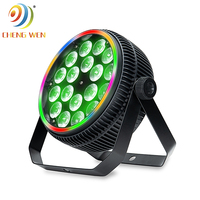 Projecteur plat 18 LED 4-en-1, 5-en-1, 6-en-1 en aluminium moulé sous pression pour Noël, mariages, fêtes, événements, concerts, spectacles, discothèques, DJ et éclairage de scène
