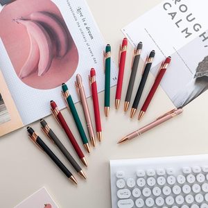 Promotional Custom 2-in-1 Capacitive Multi-Function Metal Ball <b>Pen</b> Aluminum Screen Logo Engraving Rose <b>Gold</b> Finish 1.0mm Tip - Product Image 2