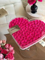 99 Roses Éternelles Luxe Table Basse en Acrylique en Forme de Piano Couleur Personnalisable Jardin Molly Romantique Saint-Valentin