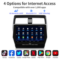 11.8 pouces Hd voiture stéréo Gps Navigation pour Toyota Prado 2010-2022 Android Auto Carplay Bluetooth musique Wifi miroir lien
