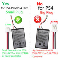 Gamepad 2000mah 3.7V Batterie de remplacement pour Sony PS4 Pro Slim (CUH-ZCT2U) Contrôleur de jeu Batterie interne intégrée