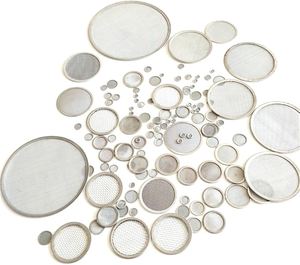 304 316 dây thép không gỉ lưới lọc đĩa tròn kích cỡ khác nhau cạnh bọc 50mm 100 200 300 micron - Product Image 1